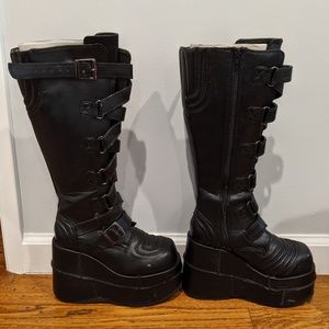 Hot Topic gothic/industrial platform boots